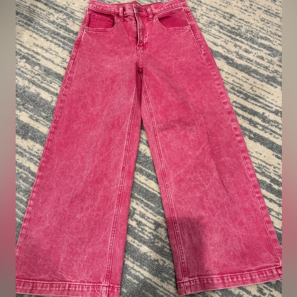 GAP Bright Pink Flare Jeans- Ankle length - Picture 2 of 4